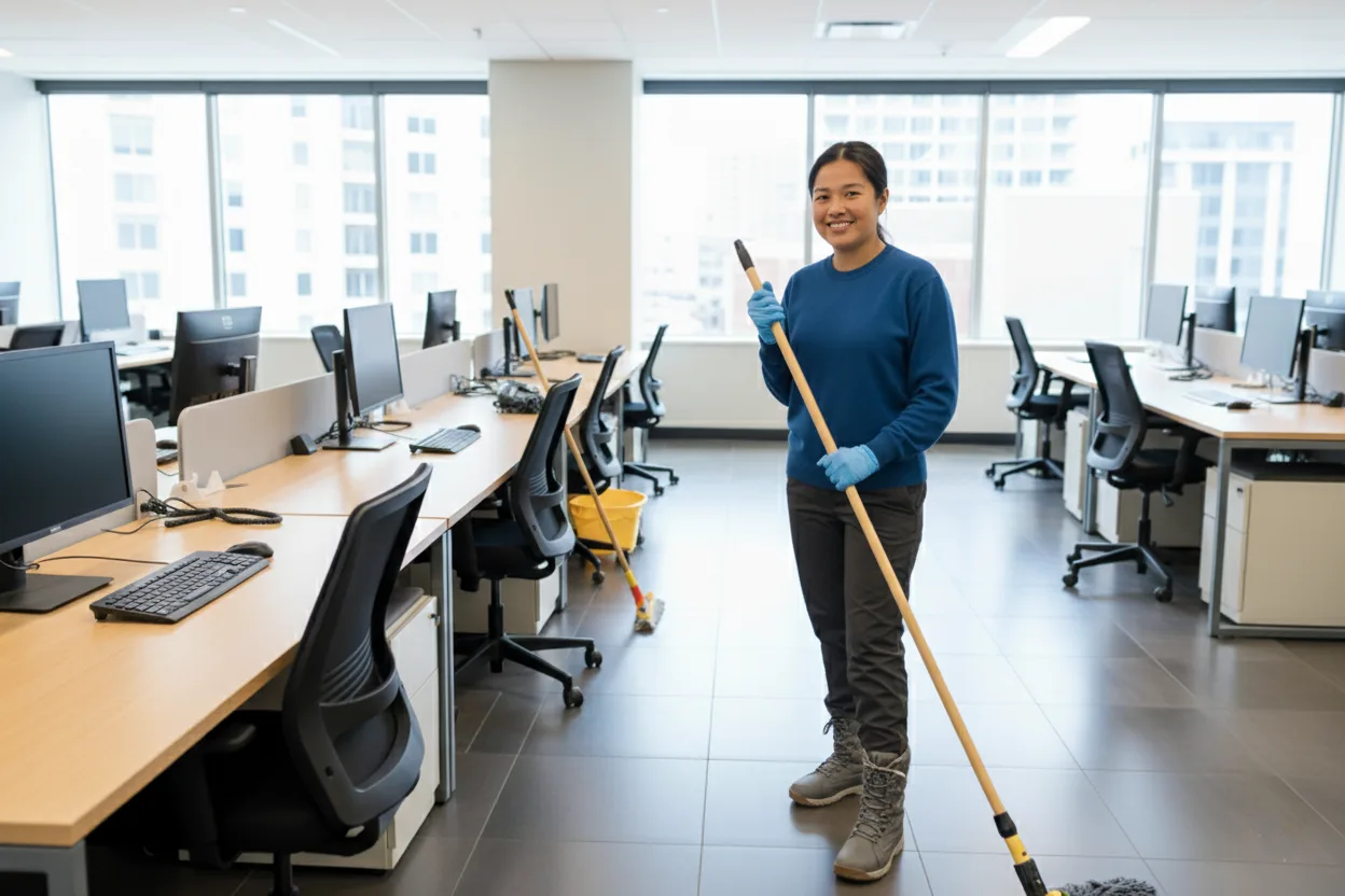 Commercial property cleaning service